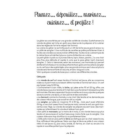 À poils et À plumes 70 recettes de gibier | armurerie de la gartempe