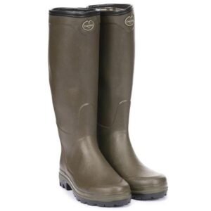 Bottes Homme Le Chameau Country Cross Jersey Vert Olive – Botte imperméable haut de gamme