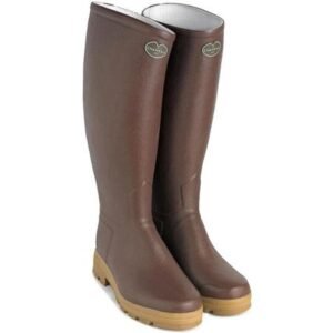 Bottes Homme Le Chameau Saint Hubert Marron – Botte de chasse premium en cuir et caoutchouc
