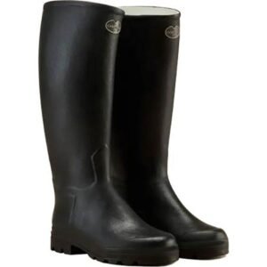Bottes Homme Le Chameau Saint Hubert Noir – Botte de chasse premium en cuir pleine fleur