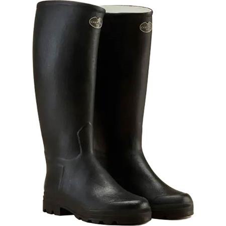 Bottes Homme Le Chameau Saint Hubert Noir – Botte de chasse premium en cuir pleine fleur