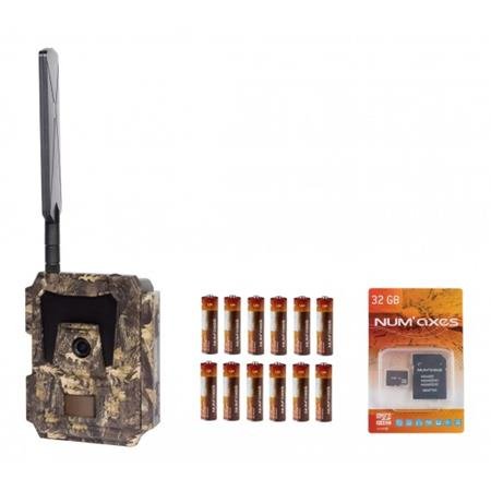 Pack caméra de chasse Num’Axes PIE1046 4G + piles + carte SD 32 Go
