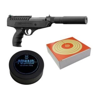 Pack Pistolet Langley Silencer BO Manufacture Arms + Plombs Powair + Cible
