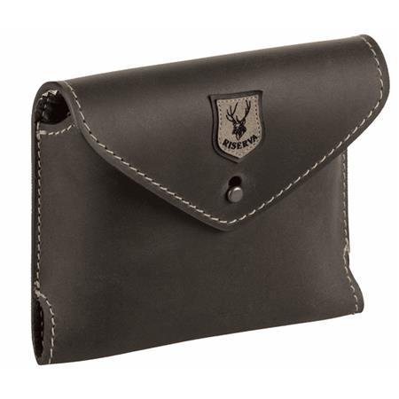 Pochette balles Riserva cuir marron foncé