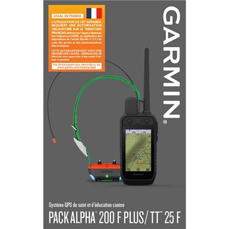 pack garmin telecommande alpha 200 plus f avec collier de repérage et dressage tt25 f | armurerie de la gartempe