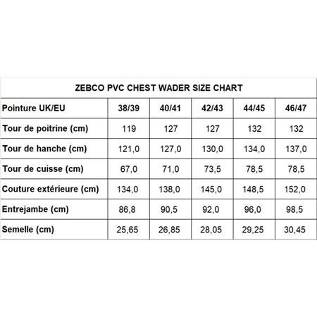 waders zebco pvc vert | armurerie de la gartempe